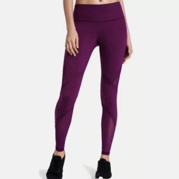 Victoria’s Secret Sport Knockout Tights Leggings Mesh Purple Small Active Yoga - Picture 1 of 10